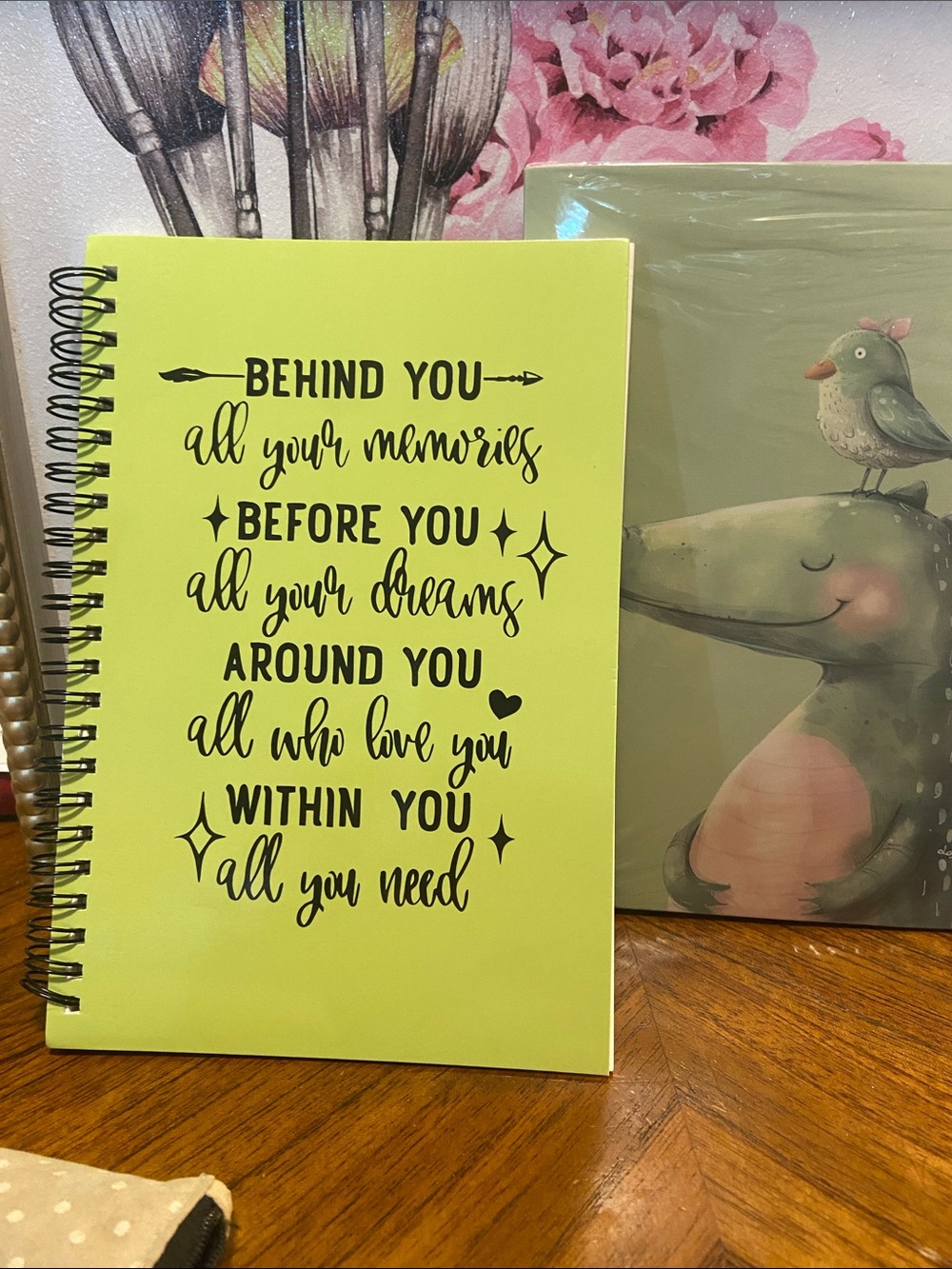 Inspirational Yellow Spiral Notebook 3/notebooks - Home Office
